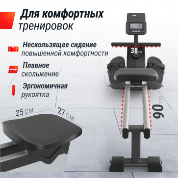 Гребной тренажер UNIX Fit Techno Rower 360 - 8